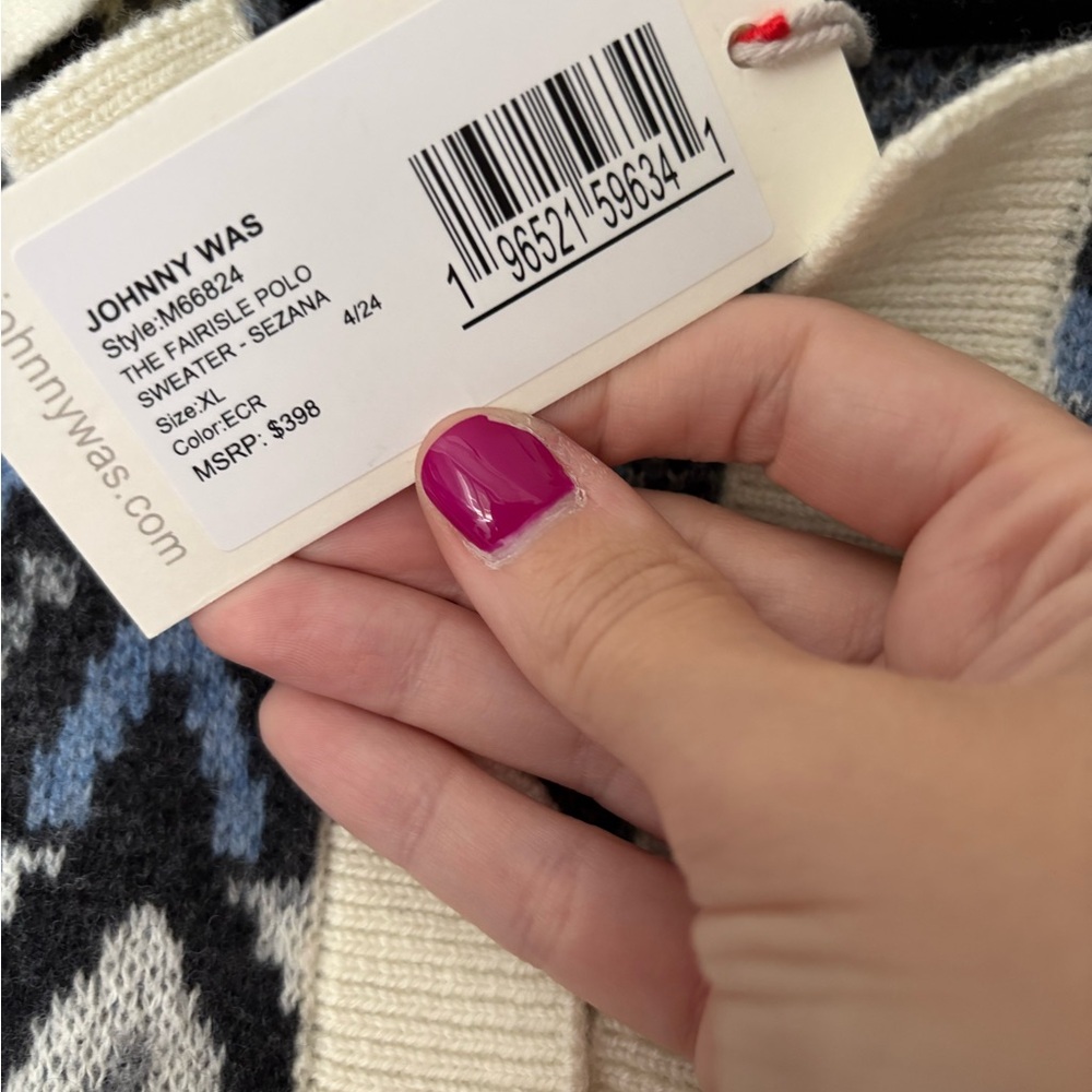 NWT Johnny Was Fair Isle Embroidered Sweater - Picture 8 of 11